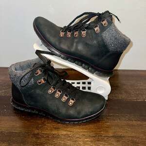 Cole Haan ZeroGrand Waterproof Ankle Hiking Boots Booties Shoes Womens 8.5 Black